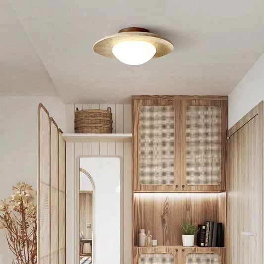Minimalistyczna lampa sufitowa z kamienia - Image 1