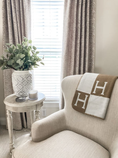 Ekskluzywny Pled Złoty Pled z Kaszmiru i Wełny