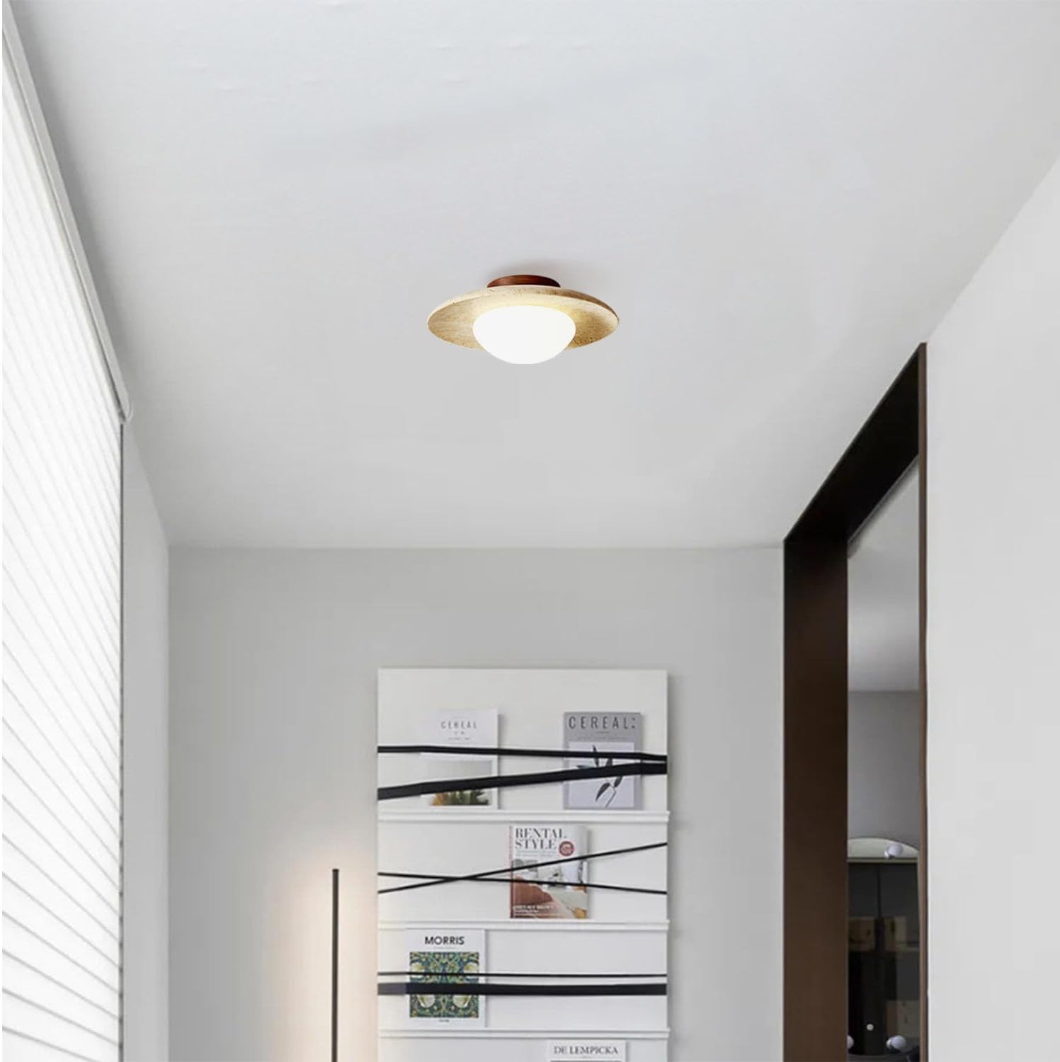 Minimalistyczna lampa sufitowa z kamienia - Image 5